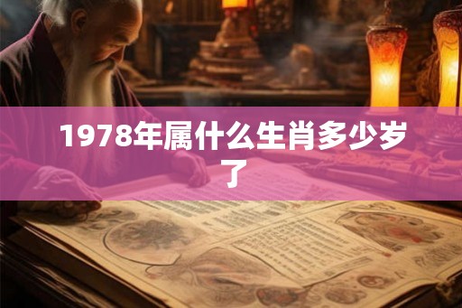 1978年属什么生肖多少岁了 1978年属什么生肖多少岁了