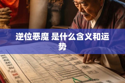 逆位恶魔 是什么含义和运势