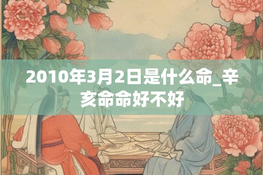 2010年3月2日是什么命_辛亥命命好不好