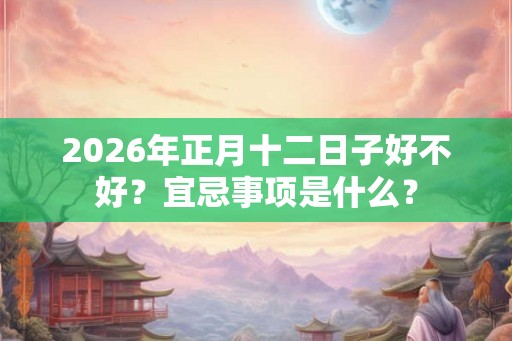 2026年正月十二日子好不好？宜忌事项是什么？