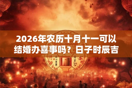 2026年农历十月十一可以结婚办喜事吗？日子时辰吉凶？