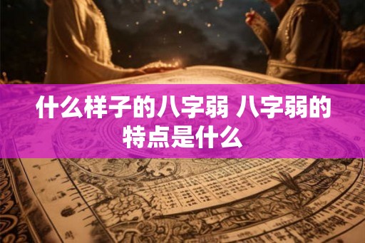 什么样子的八字弱 八字弱的特点是什么