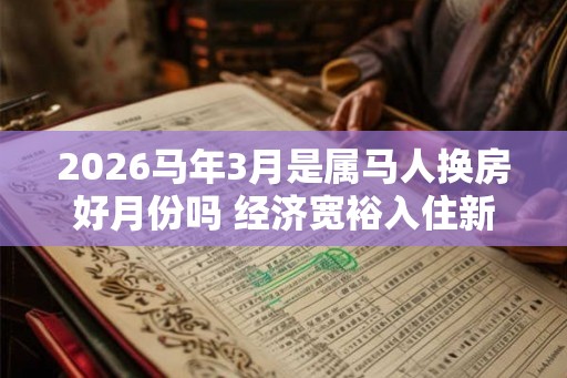 2026马年3月是属马人换房好月份吗 经济宽裕入住新房