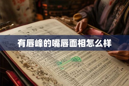 有唇峰的嘴唇面相怎么样