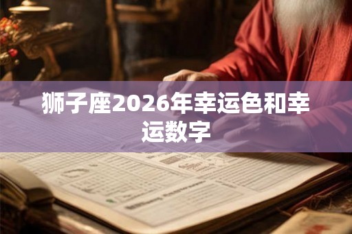 狮子座2026年幸运色和幸运数字