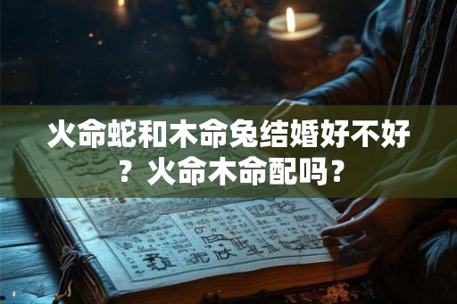 火命蛇和木命兔结婚好不好？火命木命配吗？