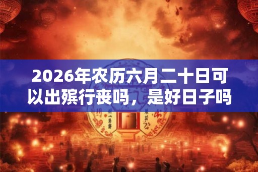 2026年农历六月二十日可以出殡行丧吗，是好日子吗？