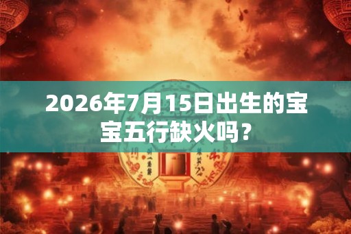 2026年7月15日出生的宝宝五行缺火吗? 2026年7月15日出生的宝宝五行缺火吗?