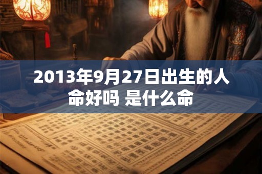 2013年9月27日出生的人命好吗 是什么命