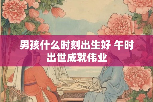 男孩什么时刻出生好 午时出世成就伟业