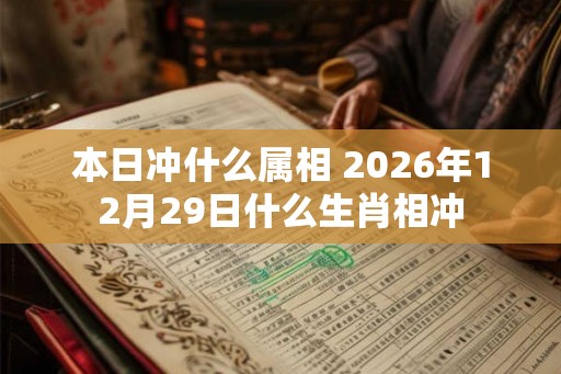 本日冲什么属相 2026年12月29日什么生肖相冲 本日冲什么属相 2026年12月29日什么生肖相冲