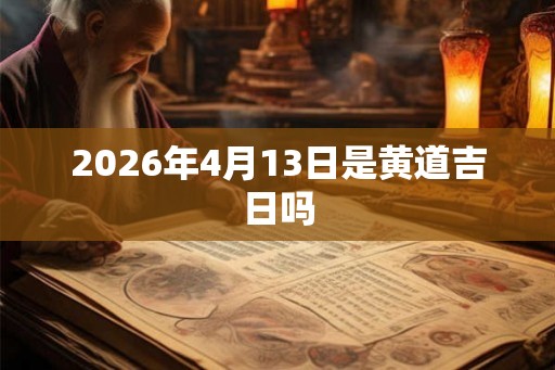 2026年4月13日是黄道吉日吗 2026年4月13日是黄道吉日吗