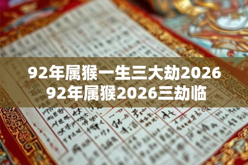 92年属猴一生三大劫2026 92年属猴2026三劫临 92年属猴一生三大劫2026 92年属猴2026三劫临