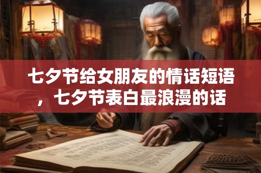 七夕节给女朋友的情话短语，七夕节表白最浪漫的话