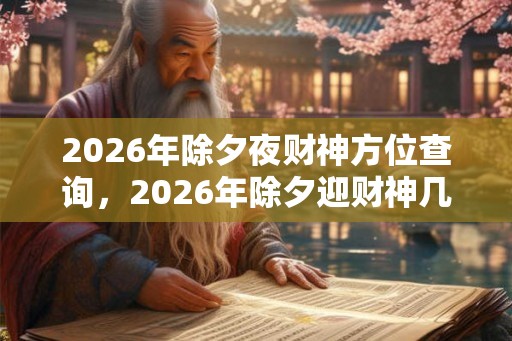 2026年除夕夜财神方位查询，2026年除夕迎财神几点好？