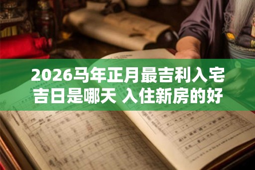 2026马年正月最吉利入宅吉日是哪天 入住新房的好日子