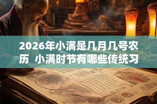 2026年小满是几月几号农历  小满时节有哪些传统习俗和活动