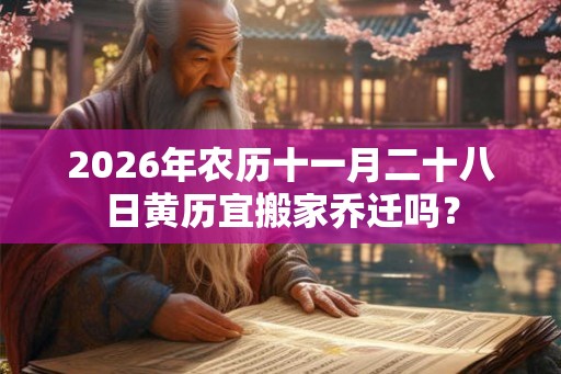 2026年农历十一月二十八日黄历宜搬家乔迁吗？