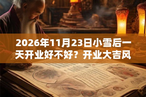2026年11月23日小雪后一天开业好不好？开业大吉风水注意事项？
