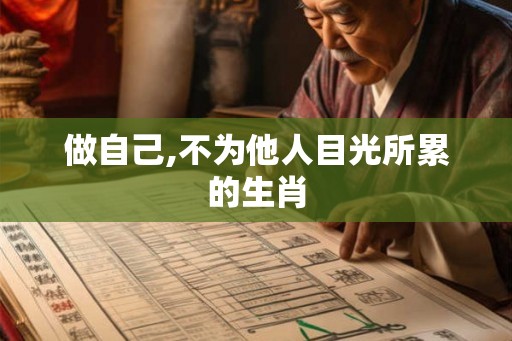 做自己,不为他人目光所累的生肖
