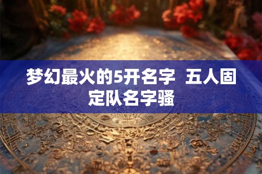 梦幻最火的5开名字  五人固定队名字骚