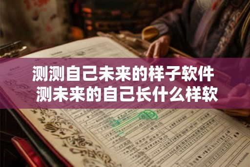 测测自己未来的样子软件  测未来的自己长什么样软件叫什么名字