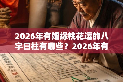 2026年有姻缘桃花运的八字日柱有哪些？2026年有正缘的八字