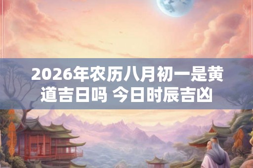 2026年农历八月初一是黄道吉日吗 今日时辰吉凶 2026年农历八月初一是黄道吉日吗 今日时辰吉凶