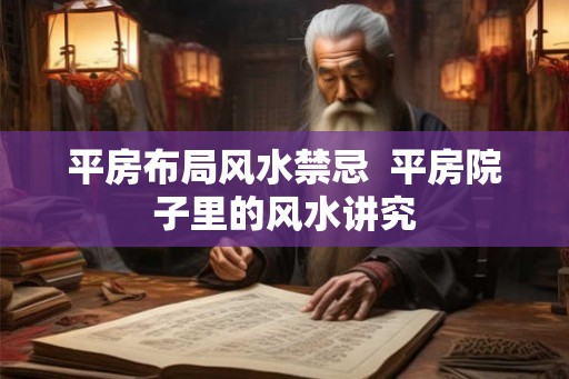 平房布局风水禁忌  平房院子里的风水讲究