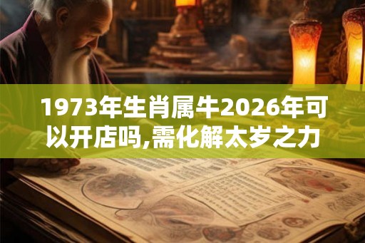 1973年生肖属牛2026年可以开店吗,需化解太岁之力