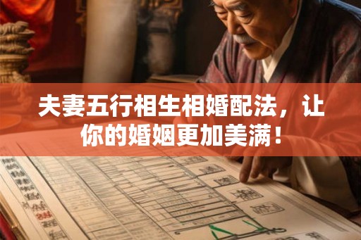 夫妻五行相生相婚配法,让你的婚姻更加美满! 夫妻五行相生相婚配法,让你的婚姻更加美满!