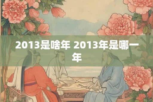 2013是啥年 2013年是哪一年