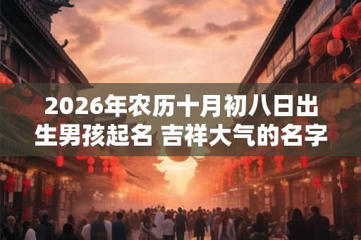 2026年农历十月初八日出生男孩起名 吉祥大气的名字合集