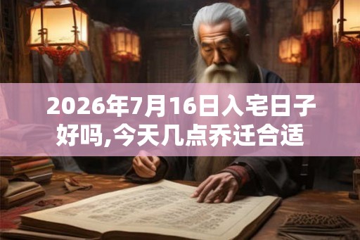 2026年7月16日入宅日子好吗,今天几点乔迁合适