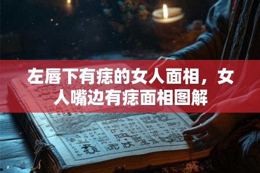 左唇下有痣的女人面相，女人嘴边有痣面相图解