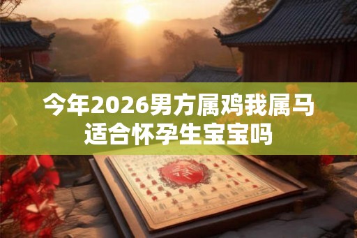 今年2026男方属鸡我属马适合怀孕生宝宝吗 今年2026男方属鸡我属马适合怀孕生宝宝吗