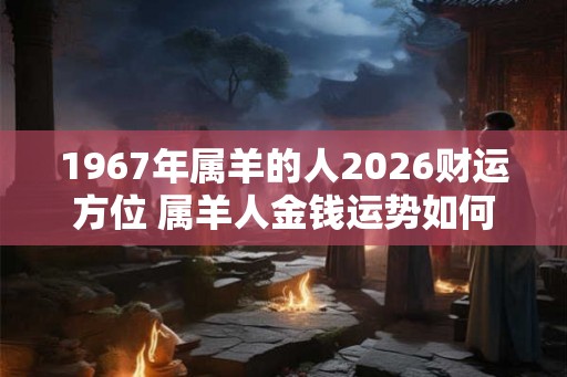1967年属羊的人2026财运方位 属羊人金钱运势如何