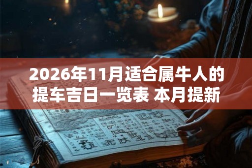 2026年11月适合属牛人的提车吉日一览表 本月提新车好日子查询
