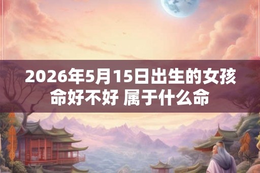 2026年5月15日出生的女孩命好不好 属于什么命