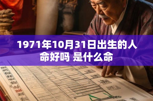 1971年10月31日出生的人命好吗 是什么命