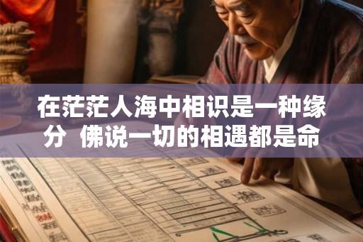 在茫茫人海中相识是一种缘分  佛说一切的相遇都是命中注定