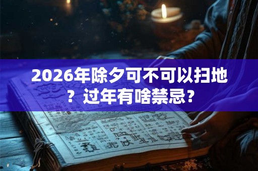2026年除夕可不可以扫地？过年有啥禁忌？