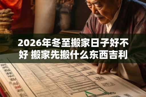 2026年冬至搬家日子好不好 搬家先搬什么东西吉利