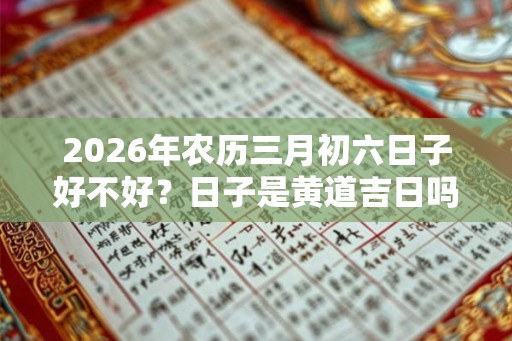 2026年农历三月初六日子好不好？日子是黄道吉日吗？