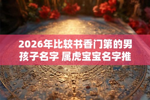 2026年比较书香门第的男孩子名字 属虎宝宝名字推荐