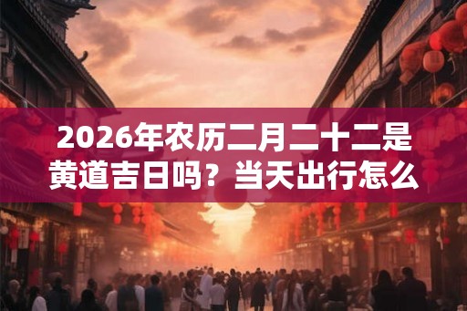 2026年农历二月二十二是黄道吉日吗？当天出行怎么样？