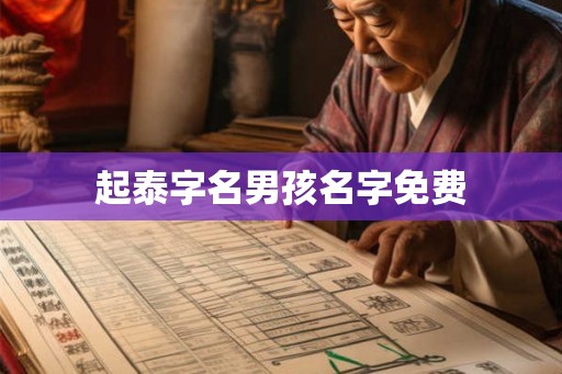 起泰字名男孩名字免费