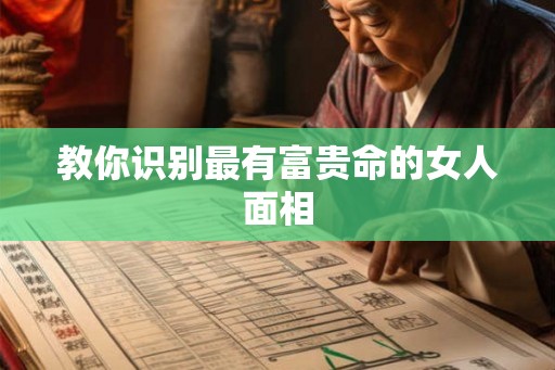 教你识别最有富贵命的女人面相