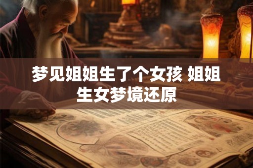 梦见姐姐生了个女孩 姐姐生女梦境还原