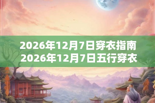 2026年12月7日穿衣指南 2026年12月7日五行穿衣